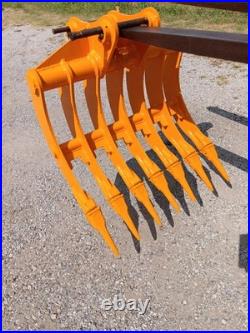 Cat 305 305.5 32 Mini Excavator Land Clearing Rake Root Rake 45mm Pin Holes