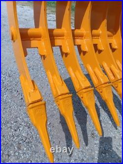 Cat 305 305.5 32 Mini Excavator Land Clearing Rake Root Rake 45mm Pin Holes