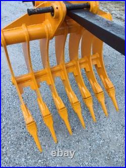Cat 305 305.5 32 Mini Excavator Land Clearing Rake Root Rake 45mm Pin Holes
