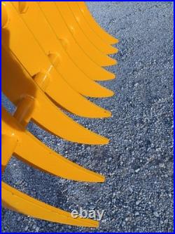 Cat 305 305.5 44 Mini Excavator Land Clearing Rake Root Rake 45mm Pin Holes