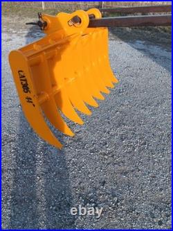 Cat 305 305.5 44 Mini Excavator Land Clearing Rake Root Rake 45mm Pin Holes