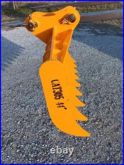 Cat 305 305.5 44 Mini Excavator Land Clearing Rake Root Rake 45mm Pin Holes