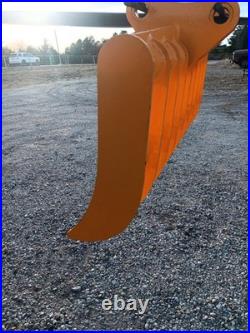 Cat 305 305.5 44 Mini Excavator Land Clearing Rake Root Rake 45mm Pin Holes