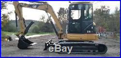 Cat 305cr Excavator Enclosed Cab Heat A/c Hydraulic Thumb 3 Buckets Ready 2 Work