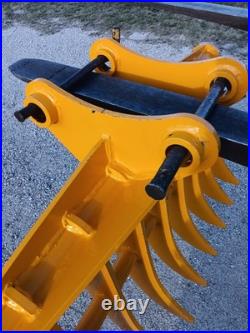 Cat 307,308 B, C Mini Excavator Land Clearing Rake Root Rake 45mm Pin Holes
