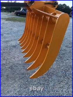 Cat 307,308 B, C Mini Excavator Land Clearing Rake Root Rake 45mm Pin Holes