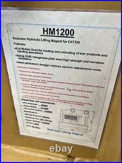 Cat 320 magnet Agrotk HM1200 Hydraulic Lifting 80 MM Pins Excavator Caterpillar