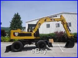 Caterpillar 206 Cat Rubber Tired Mobile 4x4 Excavator Push Blade Aux Hydraulics