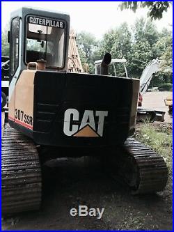 Caterpillar 307SSR Excavator With Grapple And Bucket 3338 Hours CAT 307 307B