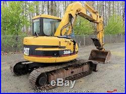 Caterpillar 308B-SR Hydraulic Midi Excavator Thumb Cab Heat Blade CAT bidadoo