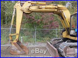 Caterpillar 313B SR Hydraulic Excavator Tractor Track Hoe Offset Boom Cab A/C