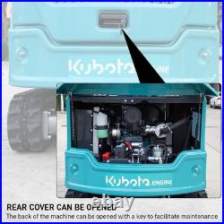 Compact Hydraulic 1.8 Ton Mini Excavator Kubota water-cooled radiator Engine
