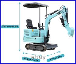 Digger Mini Hydraulic Excavator Garden USA Stock Tracked 13.5HP+4 Attachment