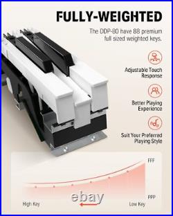Donner DDP-80 Digital Piano 88 Weighted Key Retro Wood Color Upgraded Sound