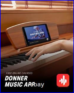 Donner DDP-80 Digital Piano 88 Weighted Key Retro Wood Color Upgraded Sound
