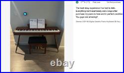 Donner DDP-80 Digital Piano 88 Weighted Key Retro Wood Color Upgraded Sound