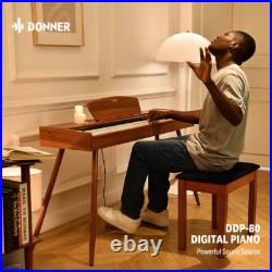 Donner DDP-80 Digital Piano 88 Weighted Key Retro Wood Color Upgraded Sound