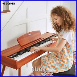 Donner DDP-80 Digital Piano 88 Weighted Key Retro Wood Color Upgraded Sound
