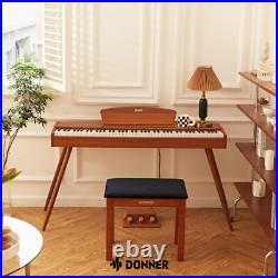 Donner DDP-80 Digital Piano 88 Weighted Key Retro Wood Color Upgraded Sound