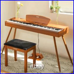 Donner DDP-80 Digital Piano 88 Weighted Key Retro Wood Color Upgraded Sound
