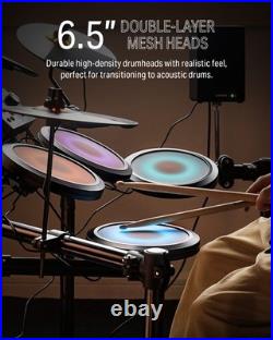 Donner DED-70L Electric Drum Set illuminated Lighted Mesh Pad + Throne Headphone Donner DED-70L Electric Drum Set illuminated Lighted Mesh Pad + Throne Headphone