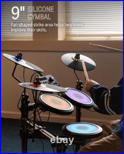 Donner DED-70L Electric Drum Set illuminated Lighted Mesh Pad + Throne Headphone Donner DED-70L Electric Drum Set illuminated Lighted Mesh Pad + Throne Headphone