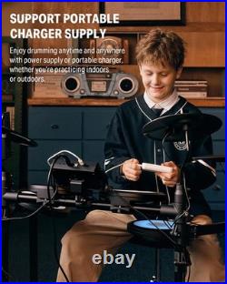 Donner DED-70L Electric Drum Set illuminated Lighted Mesh Pad + Throne Headphone Donner DED-70L Electric Drum Set illuminated Lighted Mesh Pad + Throne Headphone