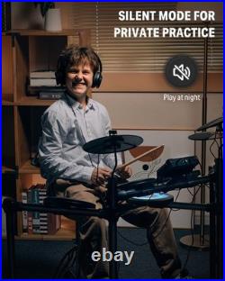 Donner DED-70L Electric Drum Set illuminated Lighted Mesh Pad + Throne Headphone Donner DED-70L Electric Drum Set illuminated Lighted Mesh Pad + Throne Headphone