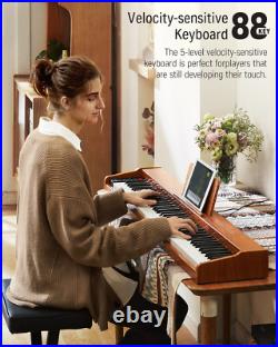 Donner DEP-1S Piano Keyboard 88 Keys Bluetooth Record Chord With Stand Pedal