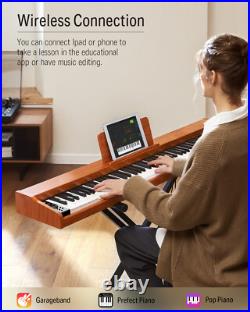 Donner DEP-1S Piano Keyboard 88 Keys Bluetooth Record Chord With Stand Pedal