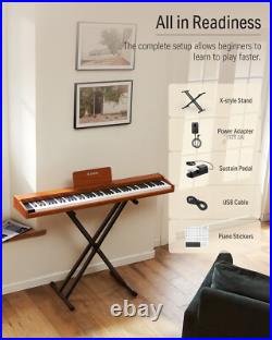 Donner DEP-1S Piano Keyboard 88 Keys Bluetooth Record Chord With Stand Pedal