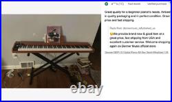 Donner DEP-1S Piano Keyboard 88 Keys Bluetooth Record Chord With Stand Pedal