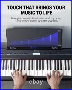 Donner DEP-20 Digital Electric Piano 88 Weighted Key Keyboard With Wood Stand