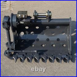 Excavator Hydraulic Hedge Mowing Bucket Attachment for Diggers Free Shipping USA
