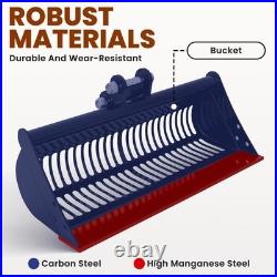 Excavator Screening Bucket, 23.6/31.5 inch Riddle Bucket for Soil & Rock