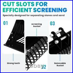 Excavator Screening Bucket, 23.6 Soil Sieving Bucket Attachment for Diggers