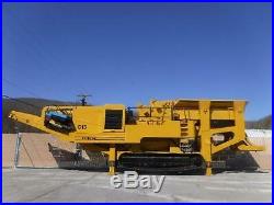 Extec C13 Portable Crawler Track Impact Rock Crusher Crushing Plant With Magnet