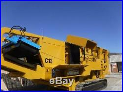 Extec C13 Portable Crawler Track Impact Rock Crusher Crushing Plant With Magnet