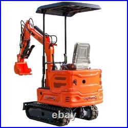 FREE SHIPPING 1Ton Mini Excavator B&S 13.5Hp Engine Hydraulic System Crawler EPA