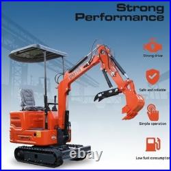 FREE SHIPPING 1Ton Mini Excavator B&S 13.5Hp Engine Hydraulic System Crawler EPA