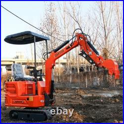 FREE SHIPPING 1Ton Mini Excavator B&S 13.5Hp Engine Hydraulic System Crawler EPA
