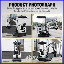 FREE SHIPPING 1.2 Ton Mini Excavator 13.5HP Gasoline Powered Compact Digger EPA