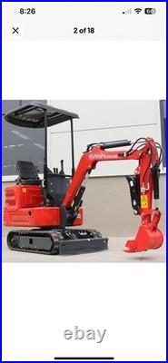 FREE SHIPPING 2025 2 Ton New Mini Excavator EPA certified USA KUBOTA Diesel D902