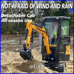 FREE SHIPPING Enclosed Cab 1.2 Ton Mini Hydraulic Excavator with Gas Engine FREE SHIPPING Enclosed Cab 1.2 Ton Mini Hydraulic Excavator with Gas Engine