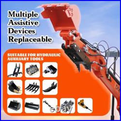 FREE SHIPPING Mini Excavator 1 Ton 13.5HP B&S Engine Track Digger + Attachments