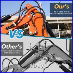 FREE SHIPPING Mini Excavator 1 Ton 13.5HP B&S Engine Track Digger + Attachments