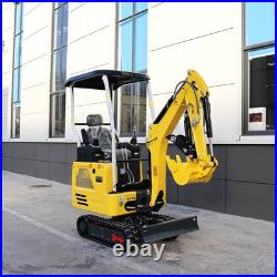FREE SHIPPING Mini Excavator Kubota D722 Engine Side Swing with 11 attachments