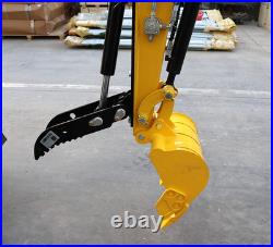 FREE SHIPPING Mini Excavator Kubota D722 Engine Side Swing with 11 attachments