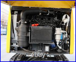 FREE SHIPPING Mini Excavator Kubota D722 Engine Side Swing with 11 attachments