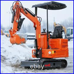 FREE SHIPPING New Upgrade 1 TON Mini Excavator 13.5 HP B&S Engine Tracked Digger